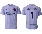 Wholesale Cheap Men 2021-2022 Club Barcelona away aaa version purple 1 Soccer Jersey