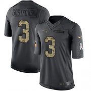 Wholesale Cheap Nike Patriots #3 Stephen Gostkowski Black Men's Stitched NFL Limited 2016 Salute To Service Jersey