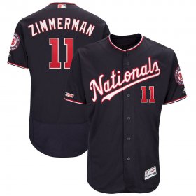 Wholesale Cheap Washington Nationals #11 Ryan Zimmerman Majestic Alternate Authentic Collection Flex Base Player Jersey Navy