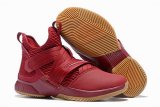 Wholesale Cheap Nike Lebron James Soldier 12 Shoes All Wine Red