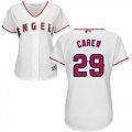 Wholesale Cheap Angels #29 Rod Carew White Home Women's Stitched MLB Jersey