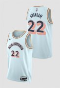 Cheap Men's San Antonio Spurs #22 Malaki Branham Light Blue 2024-25 City Edition Stitched Basketball Jersey