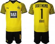 Wholesale Cheap Men 2021-2022 Club Borussia Dortmund home 1 yellow Soccer Jersey