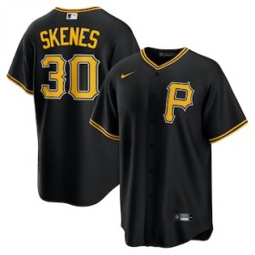 Cheap Men\'s Pittsburgh Pirates #30 Paul Skenes Nike Black Alternate Replica Player Jersey