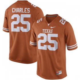 Wholesale Cheap Men\'s Texas Longhorns 25 Jamaal Charles Orange Nike College Jersey