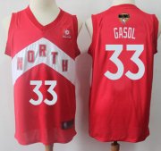 Wholesale Cheap Raptors #33 Marc Gasol Red 2019 Finals Bound Basketball Swingman Earned Edition Jersey