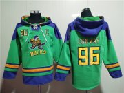 Wholesale Cheap Men's Anaheim Ducks #96 Charlie Conway Green Ageless Must-Have Lace-Up Pullover Hoodie