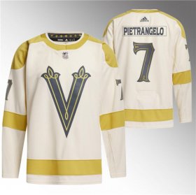 Cheap Men\'s Vegas Golden Knights #7 Alex Pietrangelo Cream 2024 Winter Classic Breakaway Stitched Jersey