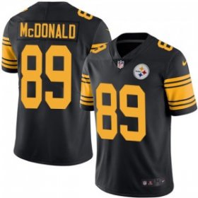 Wholesale Cheap Men\'s Nike Pittsburgh Steelers #89 Vance McDonald Limited Black Rush Vapor Untouchable NFL Jersey