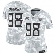 Cheap Women's Tennessee Titans #98 Jeffery Simmons 2024 F.U.S.E Arctic Camo Salute To Service Limited Stitched Football Jersey(Run Small)