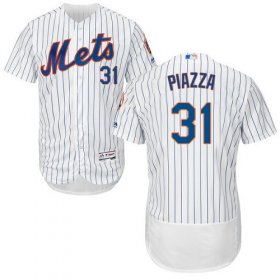 Wholesale Cheap Mets #31 Mike Piazza White(Blue Strip) Flexbase Authentic Collection Stitched MLB Jersey