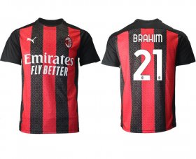 Wholesale Cheap Men 2020-2021 club AC milan home aaa version 21 red Soccer Jerseys