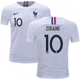 Wholesale Cheap France #10 Zidane Away Kid Soccer Country Jersey