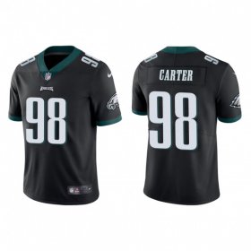 Wholesale Cheap Men\'s Philadelphia Eagles #98 Jalen Carter Black Vapor Untouchable Limited Stitched Jersey