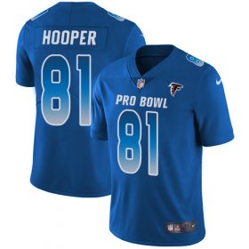 Wholesale Cheap Nike Falcons #81 Austin Hooper Royal Men\'s Stitched NFL Limited NFC 2019 Pro Bowl Jersey