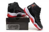 Wholesale Cheap Womens Air Jordan 11 GS Shoes Black/red-white