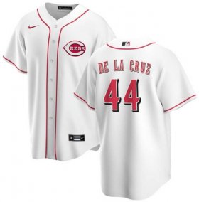 Wholesale Cheap Men\'s Cincinnati Reds #44 Elly De La Cruz White Cool Base Stitched Baseball Jersey