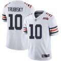 Wholesale Cheap Nike Bears #10 Mitchell Trubisky White Alternate Men's Stitched NFL Vapor Untouchable Limited 100th Season Jersey