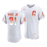 Wholesale Cheap San Francisco Giants #31 LaMonte Wade Jr White 2021 City Connect MLB Flex Base Nike Jersey