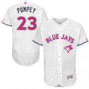 Wholesale Cheap Blue Jays #23 Dalton Pompey White Flexbase Authentic Collection Mother's Day Stitched MLB Jersey