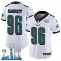 Wholesale Cheap Nike Eagles #96 Derek Barnett White Super Bowl LII Women's Stitched NFL Vapor Untouchable Limited Jersey