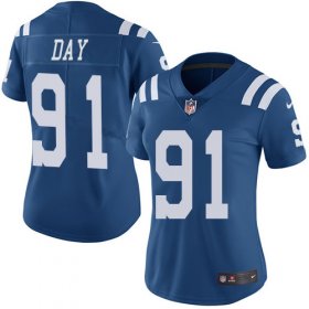 Wholesale Cheap Nike Colts #91 Sheldon Day Royal Blue Women\'s Stitched NFL Limited Rush Jersey