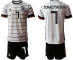 Wholesale Cheap Men 2021 European Cup Germany home white 7 Soccer Jersey2