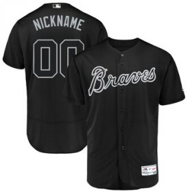 Wholesale Cheap Atlanta Braves Majestic 2019 Players\' Weekend Flex Base Authentic Roster Custom Jersey Black