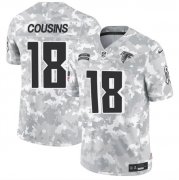 Cheap Men's Atlanta Falcons #18 Kirk Cousins 2024 F.U.S.E. Arctic Camo Salute to Service Limited Football Stitched Jersey