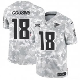 Cheap Men\'s Atlanta Falcons #18 Kirk Cousins 2024 F.U.S.E. Arctic Camo Salute to Service Limited Football Stitched Jersey