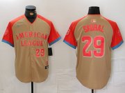 Men's Detroit Tigers #29 Tarik Skubal Number Cream 2024 All Star Limited Stitched Jersey