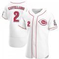 Mens Nick Castellanos Cincinnati Reds Authentic White Home Jersey