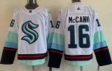 Wholesale Cheap Men's Seattle Kraken #16 Jared McCann White Authentic Jersey