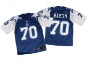 Wholesale Cheap Nike Cowboys #70 Zack Martin Navy Blue/White Throwback Men's Stitched NFL Elite Jersey