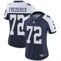 Wholesale Cheap Nike Cowboys #72 Travis Frederick Navy Blue Thanksgiving Women's Stitched NFL Vapor Untouchable Limited Throwback Jersey