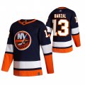 Wholesale Cheap New York Islanders #13 Mathew Barzal Navy Blue Men's Adidas 2020-21 Reverse Retro Alternate NHL Jersey