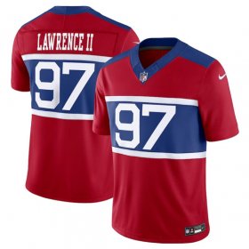 Wholesale Cheap Men\'s New York Giants #97 Dexter Lawrence II Century Red Alternate Vapor F.U.S.E. Limited Football Stitched Jersey