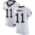 Wholesale Cheap Nike Saints #11 Deonte Harris White Men's Stitched NFL New Elite Jersey