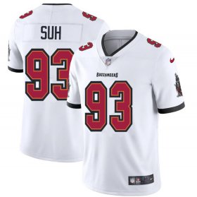 Wholesale Cheap Tampa Bay Buccaneers #93 Ndamukong Suh Men\'s Nike White Vapor Limited Jersey