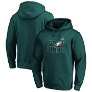 Wholesale Cheap Philadelphia Eagles 2019 NFL Playoffs Bound Hometown Checkdown Pullover Hoodie Midnight Green