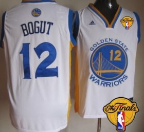 Wholesale Cheap Men\'s Golden State Warriors #12 Andrew Bogut White 2016 The NBA Finals Patch Jersey