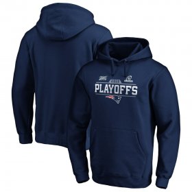 Wholesale Cheap New England Patriots 2019 NFL Playoffs Bound Chip Shot Pullover Hoodie Navy