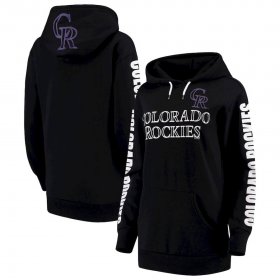 Wholesale Cheap Colorado Rockies G-III 4Her by Carl Banks Women\'s Extra Innings Pullover Hoodie Black