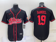 Wholesale Men's San Francisco 49ers #19 Deebo Samuel Black Stitched Cool Base Nike Baseball Jersey