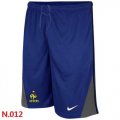 Wholesale Cheap Nike France 2014 World Soccer Performance Shorts Blue