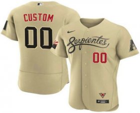 Wholesale Cheap Men\'s Arizona Diamondbacks ACTIVE PLAYER Custom 2021 Gold City Connect Flex Base Stitched MLB Jersey