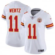 Cheap Women's Kansas City Chiefs #11 Carson Wentz White Vapor Untouchable Limited Football Stitched Jersey(Run Small)