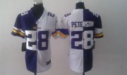 Wholesale Cheap Nike Vikings #28 Adrian Peterson Purple/White Women's Stitched NFL Elite Split Jersey