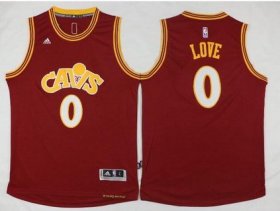 Wholesale Cheap Men\'s Cleveland Cavaliers #0 Kevin Love Revolution 30 Swingman 2015-16 Retro Red Jersey