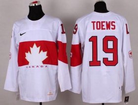 Wholesale Cheap Olympic 2014 CA. #19 Jonathan Toews White Stitched NHL Jersey